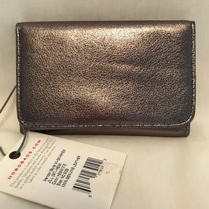 NWT  Hobo Jill wallet Silver Hematite